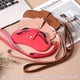 thumbnail image 4 of Funda de gafas de cuero portátil con lanyard para el cuello y la muñeca para hombres y mujeres (marrón), 4 of 7