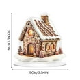 thumbnail image 2 of Snow Room House Decorations - 2D Wooden Gingerbread House & Village Decor, Christmas Centerpiece with Base for Winter Tiered Tray, Xmas Home & Kitchen (1 Pcs,7.8"), 2 of 7