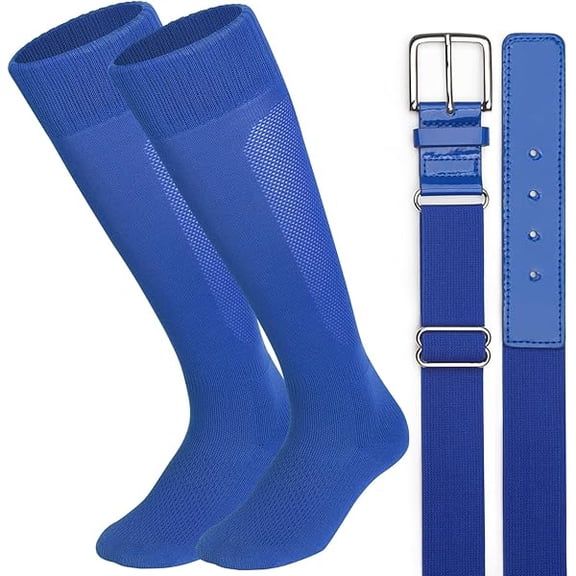 EryueerBaseball Socks and Belt Combo for Youth Adult Softball Sock Belt for Boys and Girls