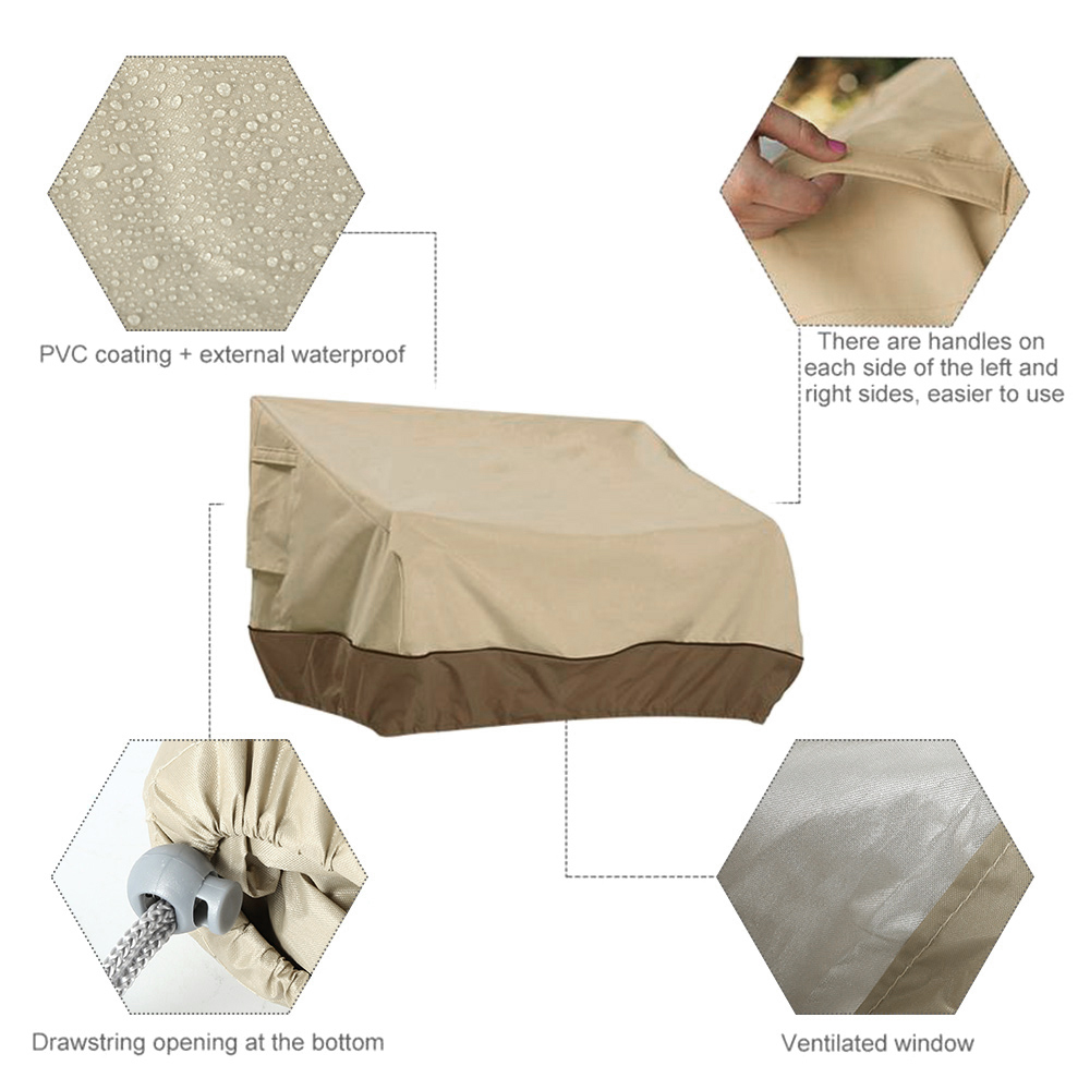 Tophomer Outdoor Patio Furniture Covers, Deep Lounge Seat Sofa Protection 210D Waterproof - image 3 of 7