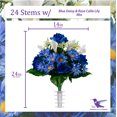 thumbnail image 3 of Sympathy Silks Artificial Cemetery Flowers Blue Daisy/Rose/White Calla Lily for a vase, 3 of 8