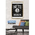 thumbnail image 2 of NBA Brooklyn Nets - Logo 15 Wall Poster, 22.375" x 34", Framed, 2 of 3