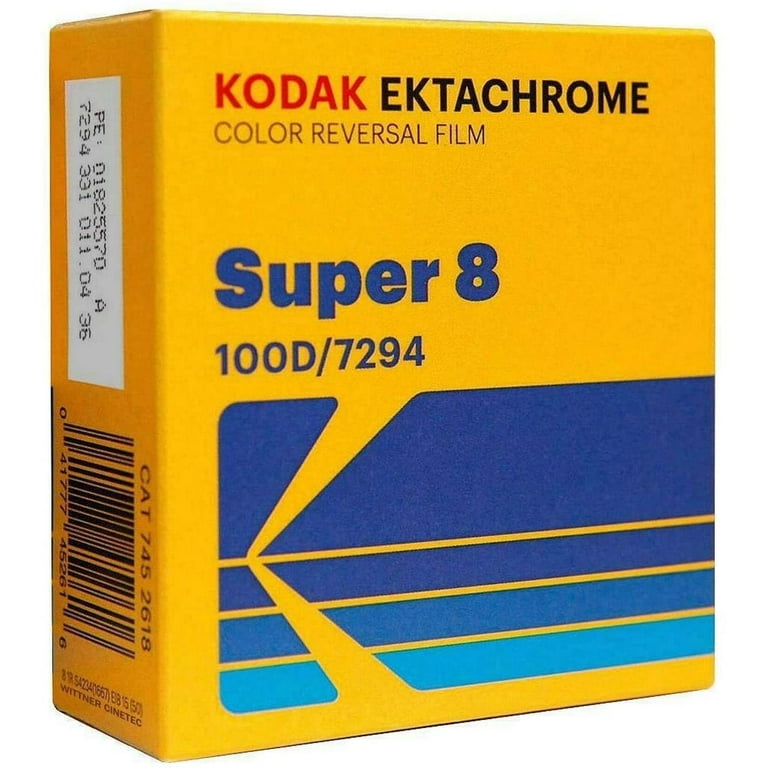 Kodak Ektachrome 100D Color Transparency Film, Super 8, 50' Roll