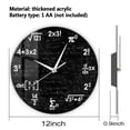 thumbnail image 2 of Math Equations and Notations Mathematics Chalkboard Geek Battery Operated Wall Clock Silent Non-Ticking Quartz, 2 of 5