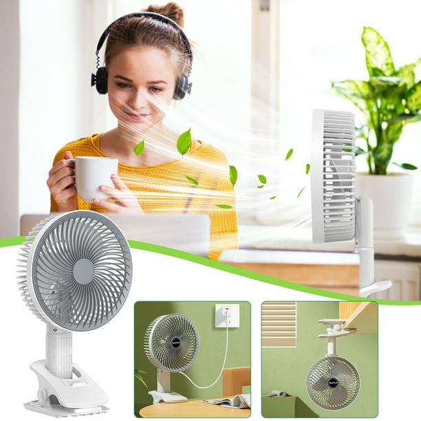Hogar y jardín, Decoración de otoño, Ventiladores, Mini ventilador portátil USB con clip, silencioso, para pared, de escritorio, para aromaterapia, pequeño, portátil