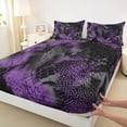 thumbnail image 3 of Homewish Teens Adults Animal Snake Pattern Full Size Sheets 4-Piece,Abstract Gradient Geometric Breathable Bed Sheets,Retro Vintage Aesthetic Lightweight Sheet Sets,Luxury Bedroom Decor, 3 of 7