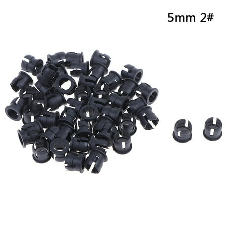 

(2# 5mm) 50Pcs 3mm/5mm Plastic LED Holders Clips-Bezels Mounts Cases Housings Black