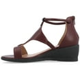 thumbnail image 2 of Journee Womens Trayle Wedge Back Heel Zip Sandals, Widths Available, 2 of 9