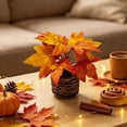 thumbnail image 6 of SLYNSHome Artificial Maple Leaf Mini Potted Plant, Realistic Faux Fall Harvest Decor for Thanksgiving, Woven Pot Table Centerpiece, Autumn Seasonal Home Ornament, 6 of 6