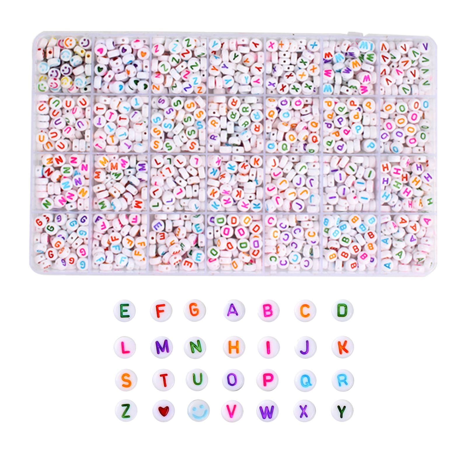 1400 PCS Letter Beads for Jewelry Making, Alphabet Beads for