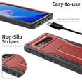 thumbnail image 4 of ExoGuard For  Google Pixel 7A Case, Rubber Shockproof Full-Body Phone Case with Kickstand (Red), 4 of 8