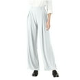 thumbnail image 2 of UQJfacai Dress Pants Women Wide Leg Pull On Stretchy Work Pants High Waisted Pleated Flowy Business Casual Trousers with Pockets, 2 of 7