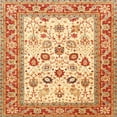 thumbnail image 1 of Ahgly Company Indoor Square Traditional Orange Red Oriental Area Rugs, 6' Square, 1 of 6