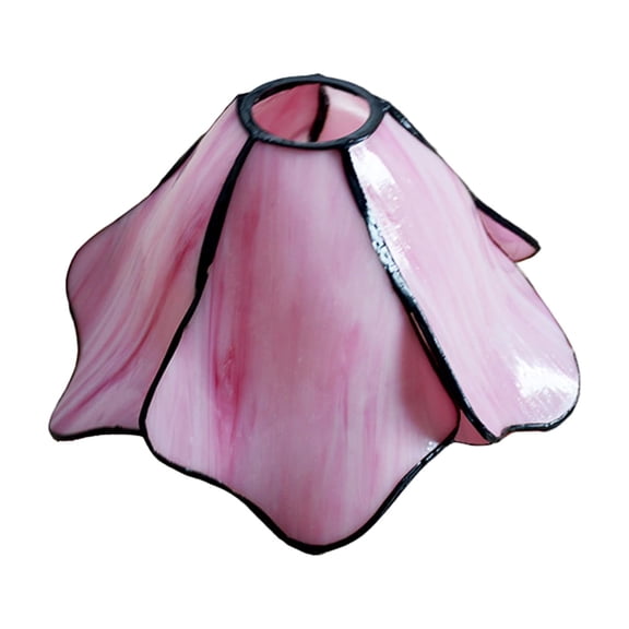 KAYYELAMP 1 Count Handmade Lamp Accessories Lamp Shades Glass Pink Flower Shape Lamp Shades Mediterranean Style For DIY Wall Lamp Table Lamp Pendant Lighting Home Decorated