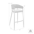thumbnail image 4 of Armen Living Indoor Stancoste Swivel Counter Stool in Gray Oak Wood Finish with Mocha Fabric, 4 of 9