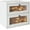 White, variant on Double Layer Large Bread Box for Kitchen Counter, Wooden Corner Bread Storage Container with Acrylic Window, White