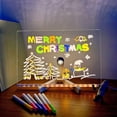 thumbnail image 1 of Tablero de notas LED TUTUnaumb con colores, tablero de mensajes acrílico brillante (2024), tablero acrílico de borrado en seco con soporte, tablero de mensajes con letras LED brillantes, multicolor, 1 of 6