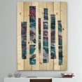 thumbnail image 2 of Designart 'Ribbons of Jewels I' Modern Geometric Print on Natural Pine Wood, 2 of 3