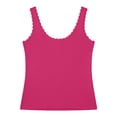 thumbnail image 3 of Duoif Womens Tank Tops, Ribbed Square Neck Vest, Summer Knitted Sweater Top Womens Shirts Hot Pink XXL, 3 of 5