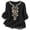 Black, variant on Women's Embroidered Gauze Tunic Blouse 3/4 Sleeve Loose Fit Mint Green M