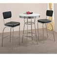 thumbnail image 3 of Kingfisher Lane 30" Round Pub Table in White and Chrome, 3 of 3
