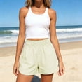 thumbnail image 5 of MLCDZ Women's Athletic Shorts Elastic High Waisted Running Short Pocket Sporty Shorts Gym Workout Shorts Suitable for Mountain Climbing, 5 of 8