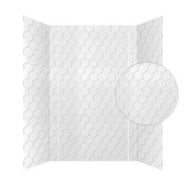 Hex Tile PVC Glue-up Tub and Shower Wall Panels Surround in Gloss White (96 Sq.ft) - 1 Piece