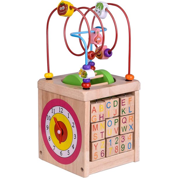 Fun Little Toys Kids Gift Bead Maze Activity Cube for 1 Year Old Around