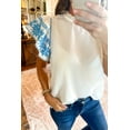 thumbnail image 2 of Stylish Summer Fashion: White Frilled Collar Blouse with Embroidered Sleeves, 2 of 7