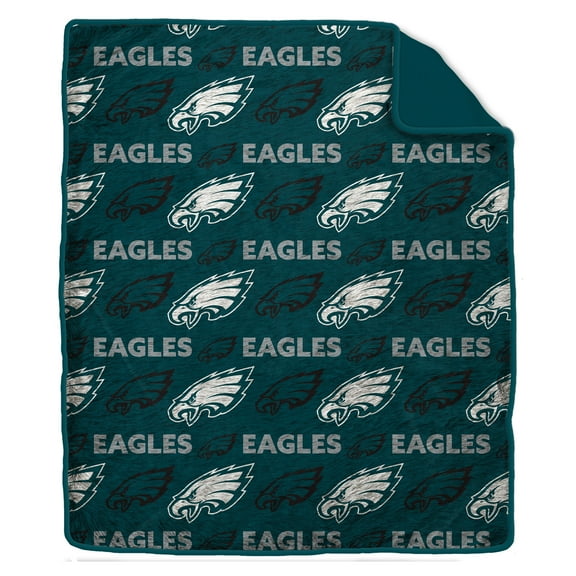 Pegasus Philadelphia Eagles Tonal Wordmark 60" x 70" Faux Fur Blanket