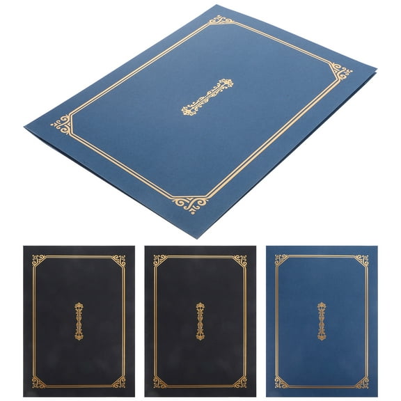 4 Pcs Paper Certificate Holder Documents Presentation Folder