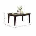 thumbnail image 3 of Lexicon Teague Faux Marble and Pine Wood Dining Room Table in Espresso, 3 of 10