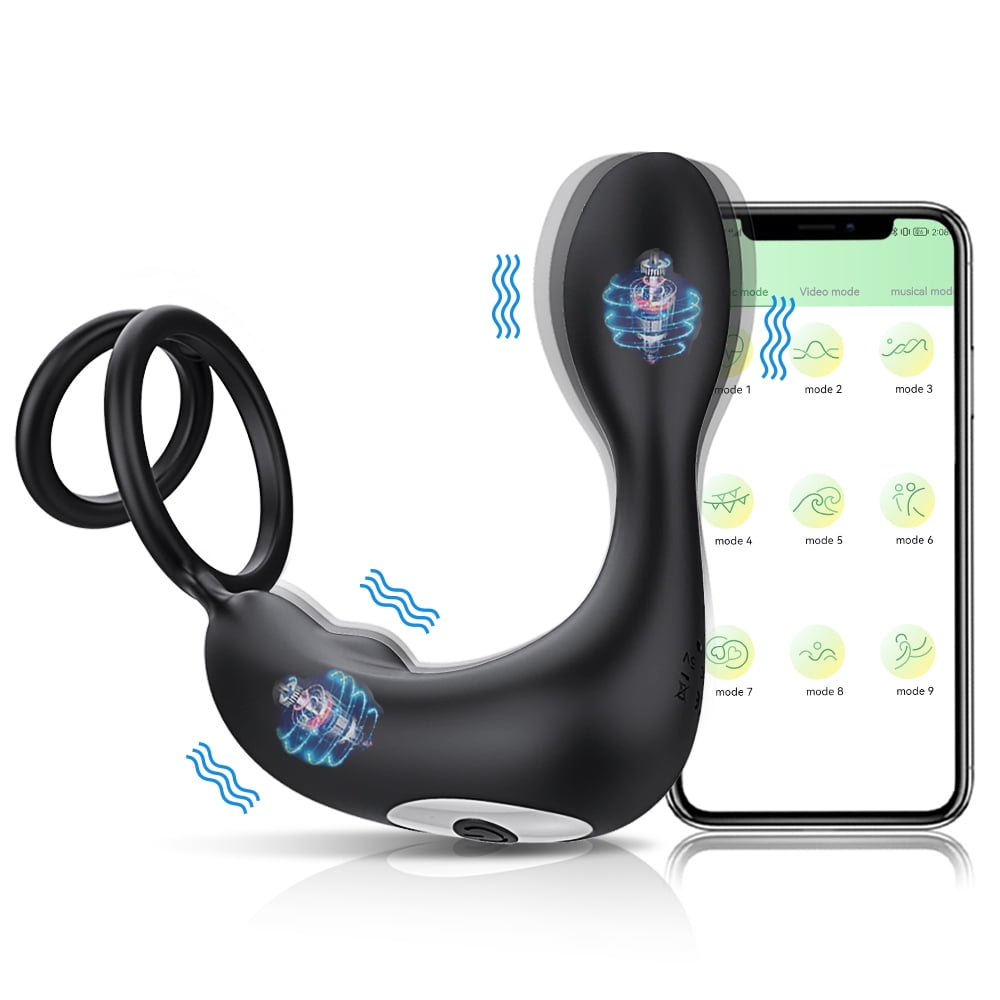 XBONP APP Remote Men Prostate Massager with Penis Rings, Vibrating Butt  Plug Anal Plug Vibrator Sex Toy Black - Walmart.ca