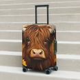 thumbnail image 2 of Lsque Countryside Sunflower Cow Printed Luggage Cover, Travel Luggage Protector,Scratch and Dirt Resistant, Fits 18-32 Inch Luggage - Medium, 2 of 9