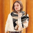 thumbnail image 2 of Bufanda cálida tipo manta para mujer, bufanda para el cuello, bufanda de invierno, chal de tartán con borlas de gran tamaño, pashmina a cuadros acogedora, 2 of 5