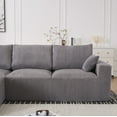 thumbnail image 5 of 113" Modern Compression Sofa ,3-Seat Upholstered Sofa Couch,Extra-Wide Seat Cushion with Wood Frame for Living Room Bedroom,Gray, 5 of 7