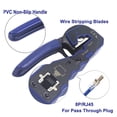thumbnail image 2 of RJ45 Pass Through Crimp Tool Ethernet Network Cable Crimper Stripper Cat7 Cat6 Cat5 Modular Crimping Equipment Mini Tool Pliers ,Multi Function, 2 of 7