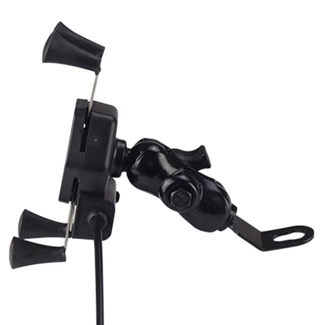 Nestingho Montura Para Teléfono De Motocicleta En Negro Con Carga Y Sujeción Anticaída