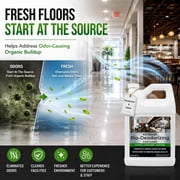 Restaurant Bio-Deodorizing Floor Cleaner - Heavy Duty Commercial Concentrated Enzyme Degreaser and Odor Eliminator for Mopping Tile, Laminate, Hardwood & More