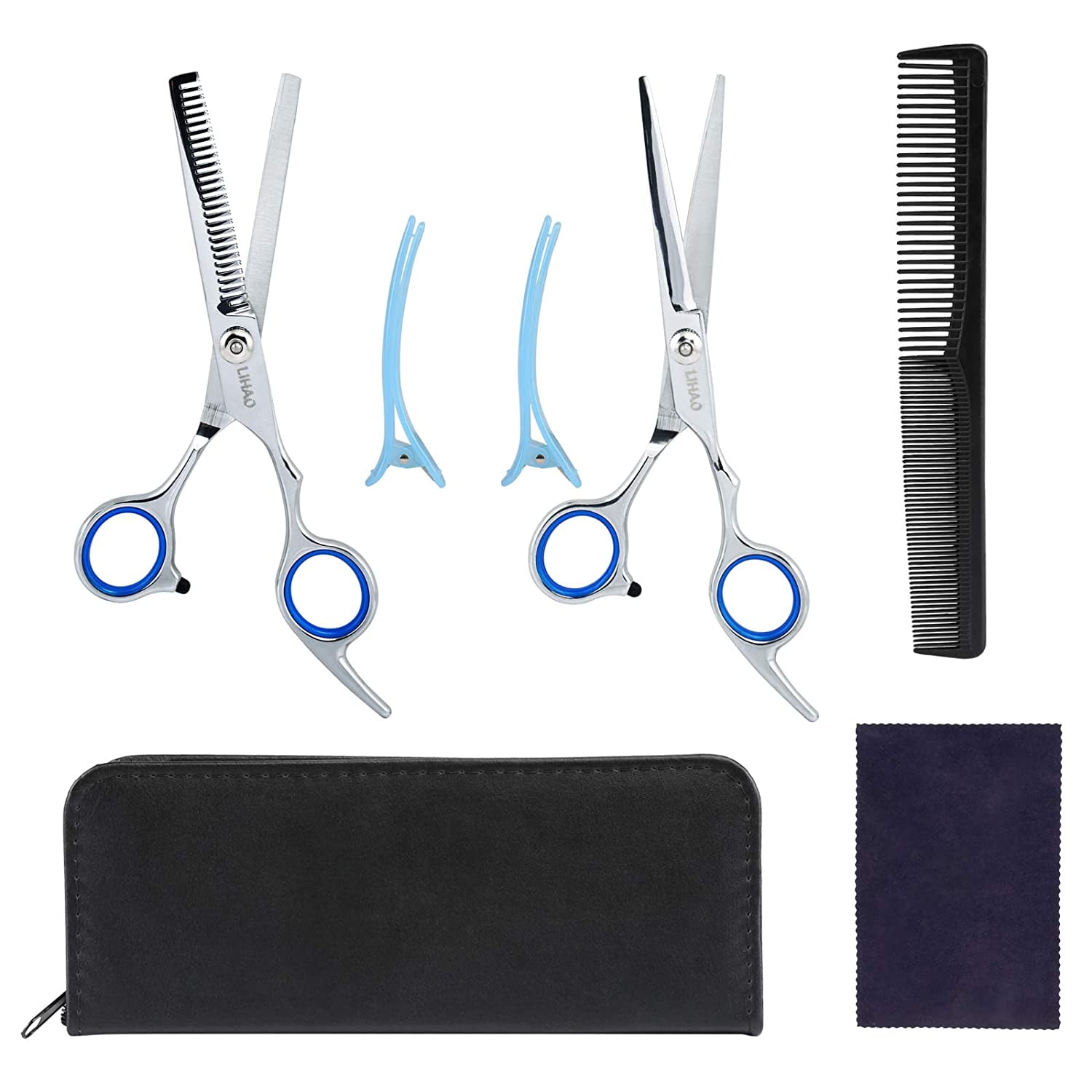 Naler Hair Barber Cutting Thinning Shears Scissors Hairdressing Tool Set