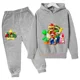 thumbnail image 1 of Conjunto de sudadera con capucha de Super Mario bros para bebé, ropa informal para niño y niña, 2 piezas, primavera y otoño, 1 of 1