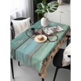 thumbnail image 6 of Texas Star Country Table Cloth, Western Old Wooden Board Vintage Waterproof Tablecloth for Rectangle Tables, Reusable Washable Fabric Table Cover for Restaurant Kitchen Dining Tables 60"x120", 6 of 6