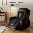 thumbnail image 3 of Royalbelle Brown Power Lift Recliner Chair with Massage and Heat, Side Pockets, USB, 3 of 7