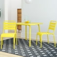 thumbnail image 2 of Novogratz Poolside Gossip Collection, June Outdoor/Indoor Square Dining Table, Yellow, 2 of 6