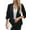 Black, variant on Women's Fully-Lined 3/4 Sleeve Jacket with Ruched Stretch Sleeves and Pockets, Casual Work Blazer White XXXL
