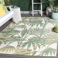 thumbnail image 4 of SAFAVIEH Barbados Cahir Botanical Indoor/Outdoor Area Rug, Ivory/Green, 5'3" x 7'6", 4 of 5
