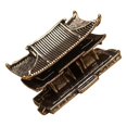 thumbnail image 1 of Vintage Miniature Brass Statue for Living Room, Asian Zen Garden Ornament, Creative Pavilion Figurine for Office, Aquarium Display, Fairy Garden, 1 of 1