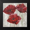 thumbnail image 2 of Withaar, Rian 12x12 Black Modern Framed Museum Art Print Titled - THREE POPPIES II, 2 of 5