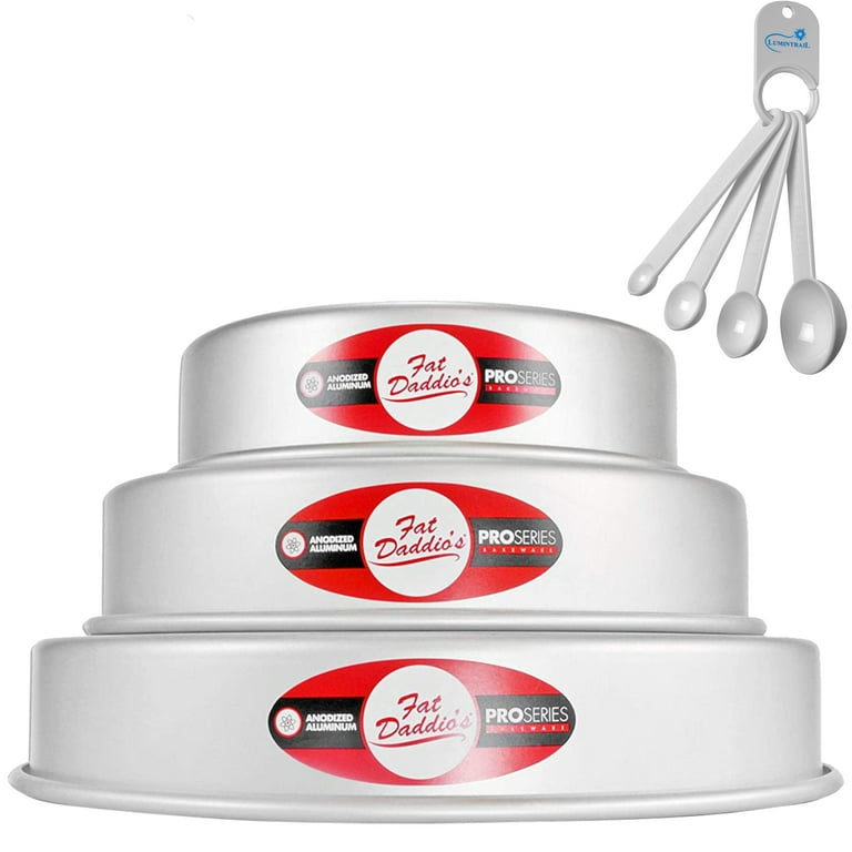 Fat Daddio's Anodized Aluminum 3-Tiered Round Cake Pan Set