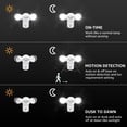 thumbnail image 4 of LEONLITE 3CCT Selectable LED Security Light, Motion Sensor LED Flood Lights, 2500lm, 2-Head Adjustable, Dusk to Dawn, Aluminum, 25W(200W Eqv.), White, 4 of 7